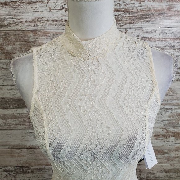 GUESS Cream White Sleeveless Gamilla Lace Top - Picture 5 of 13